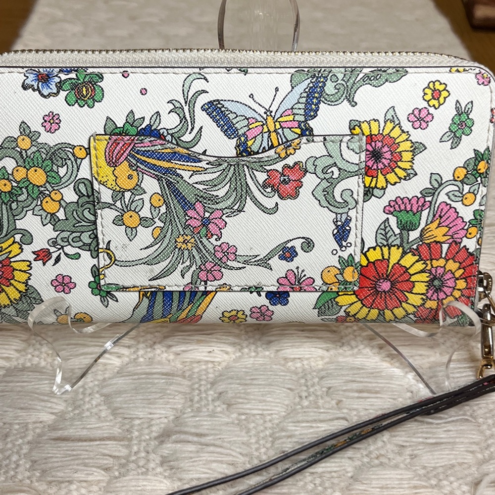 Tory Burch RARE Emerson Paradise Floral Zip Wallet / Wristlet - Picture 6 of 14
